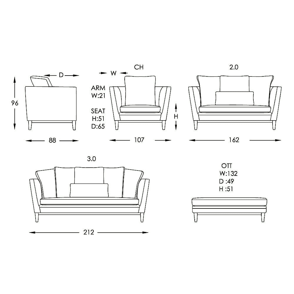 Moran Furniture Renoir Scatter Back Chair Leather