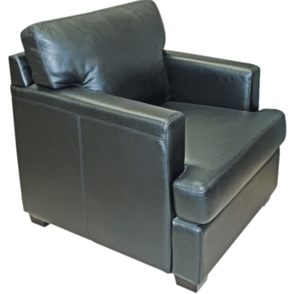 Moran Orlando Chair - Premium Onyx Leather - Clearance Item - Aus-Furniture